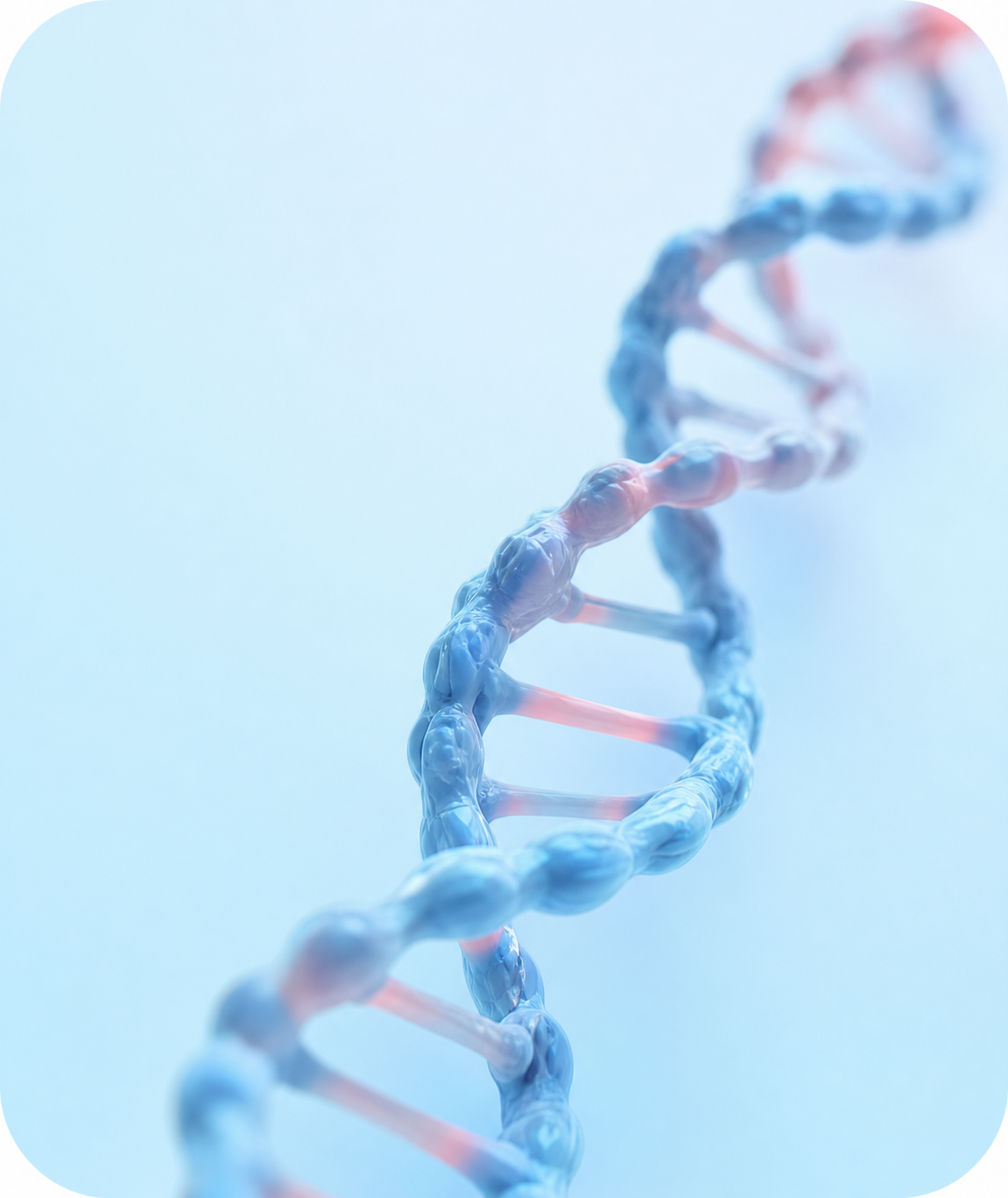 3D render of a DNA helix